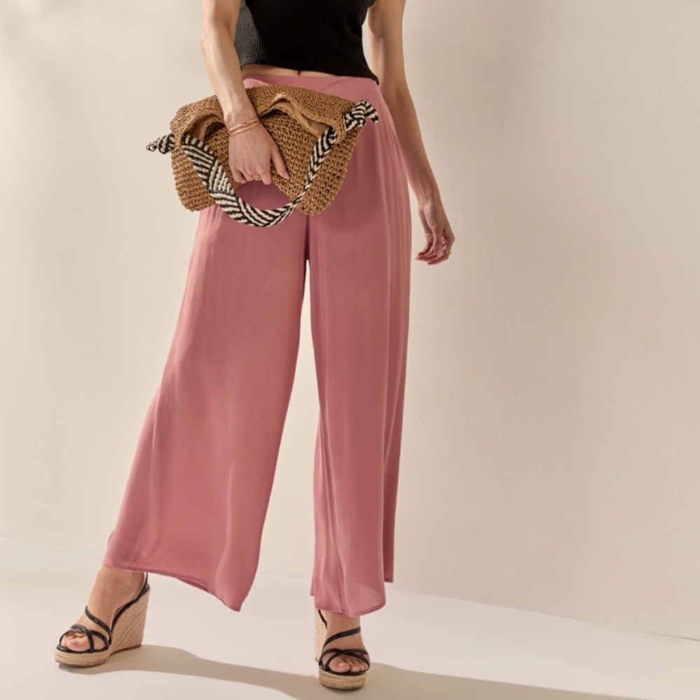 Francesca's Wide Leg Fluid Pants